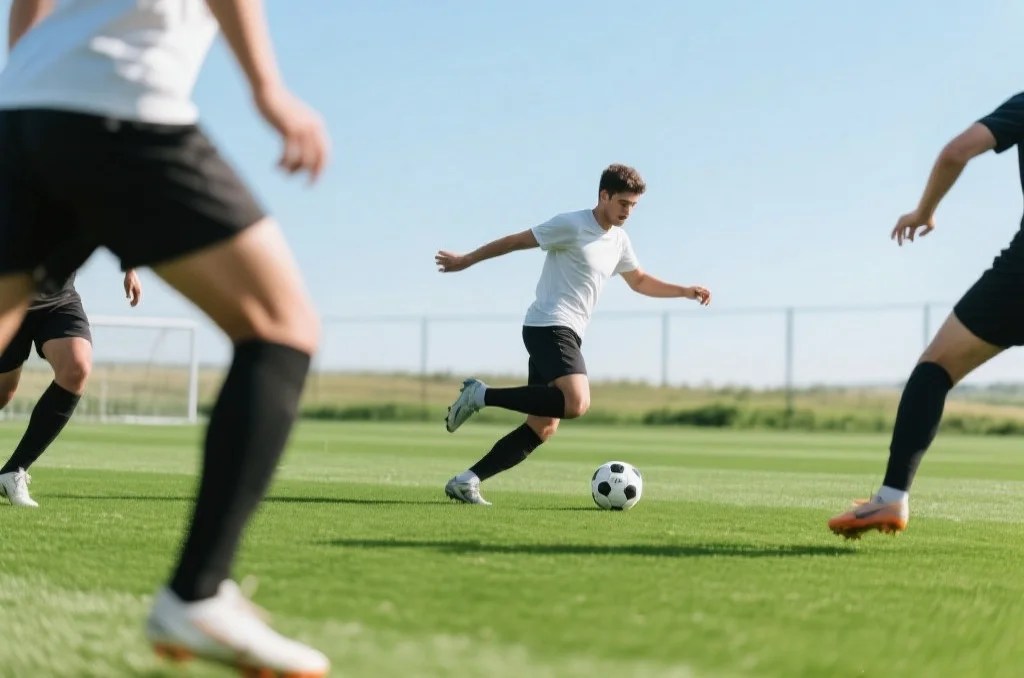 西甲比赛中球员精湛的控球技术和流畅的传球